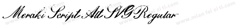 Meraki Script Alt SVG Regular字体转换